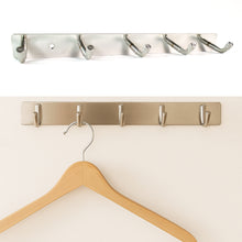 Stainless Steel Wall Mounted Coat 5 Hook Rack (26x3  1 Pc)