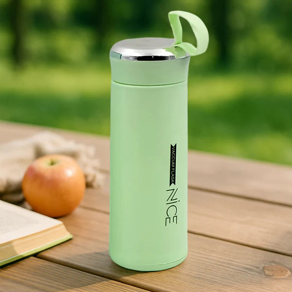 Water Bottle 400ml Leak Proof Glass Water Bottle With Daily Water Intake For Gym And Children Nice Bottle (1 Pc  Light Green Color)