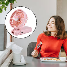 Mini USB Charging Fan with Percentage Display, 5 Speed Modes, and Mobile Stand