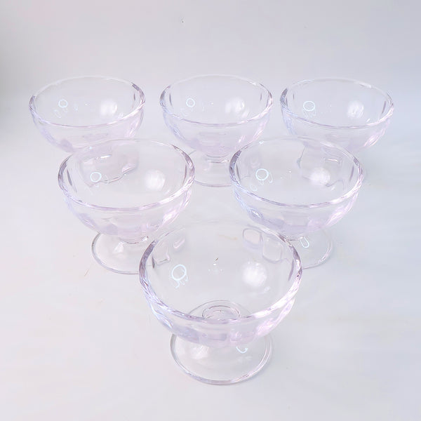 Premium Glass Ice Cream Dessert Bowl 6 Pc Set