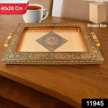 Premium Antique-style Rajwadi Decorative Serving Tray  40x26 Cm