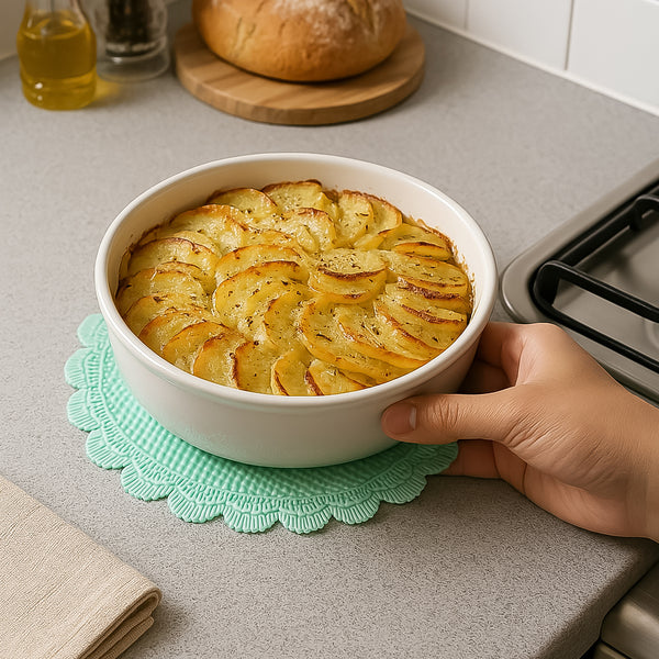 Silicone Round Heat Resistant Mat (2 Pc Set)