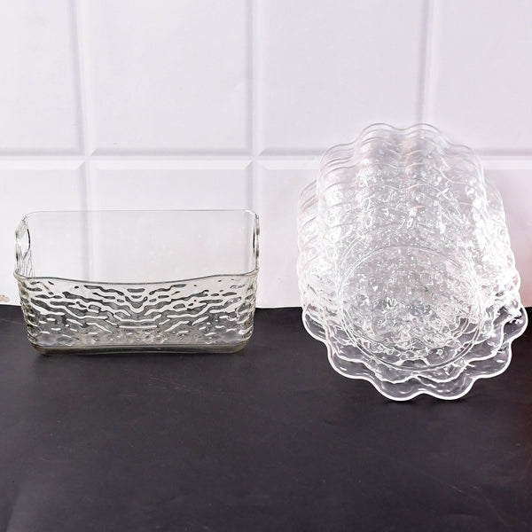 9 In 1 Plastic Bowl With Serving Tray  Plates Set