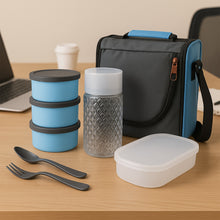 5106 All In One Lunch Box With Fabric Bag For Office  School Use